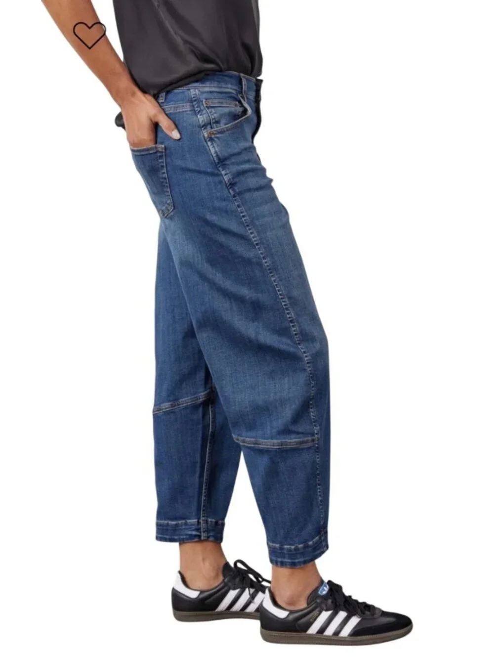 Ruti Womens Barrel Leg Blue Jeans Size 10P Cotton Blend Denim Stretch trendy - Picture 2 of 12